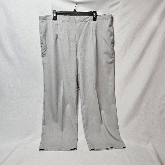 Alfred Dunner Classic Fit Comfort Waist Pants 20W Short NWT | Pearl Gray - Picture 1 of 5